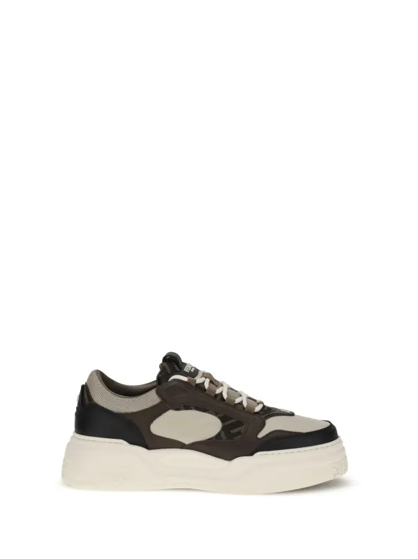 Sneakers FF Leather Black/Cream/Beige made by Fendi