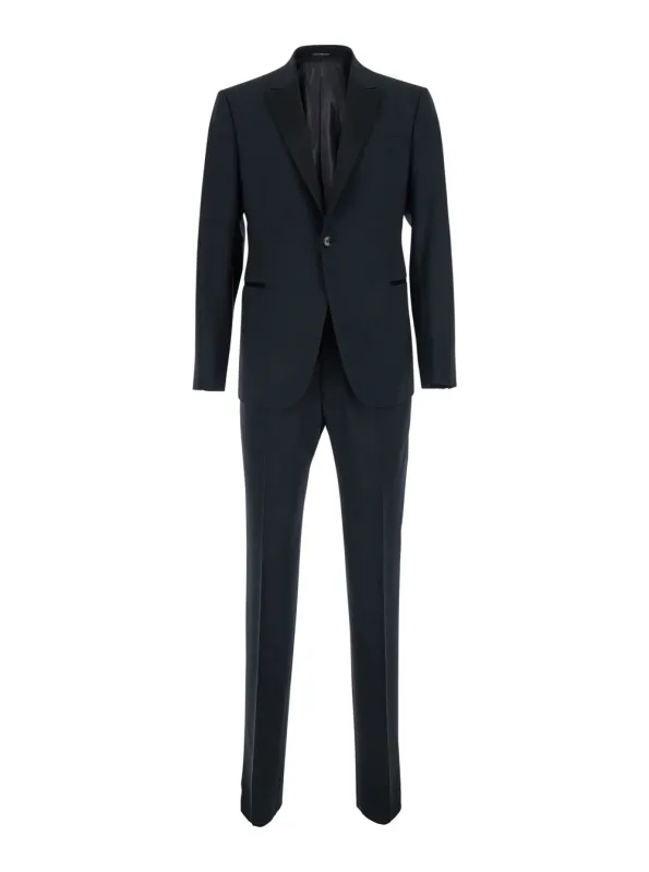Suit Slim-Fit Blue Wool made by Emporio Armani