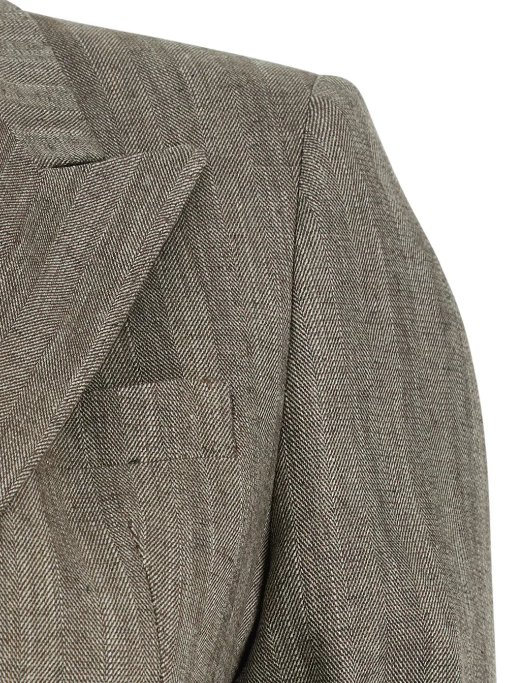 Women's Double-Breasted Suit, Grey Linen Blend sold by Zulily product image thumbnail 3