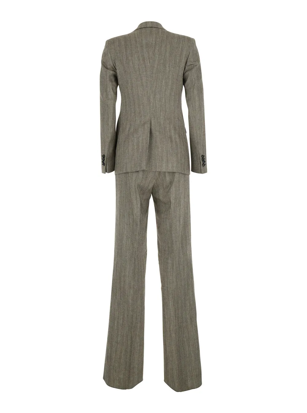 Women's Double-Breasted Suit, Grey Linen Blend sold by Zulily product image thumbnail 2