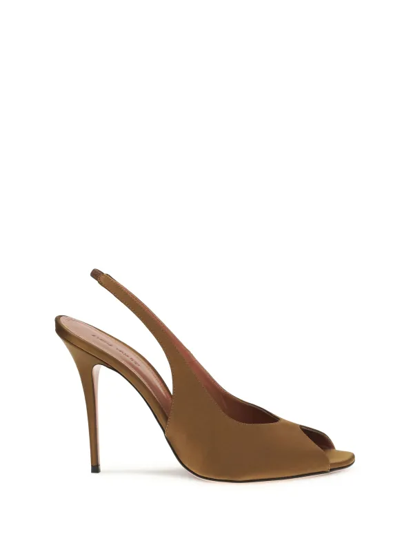 Slingback Sandals Kristina Mocha made by Amina Muaddi