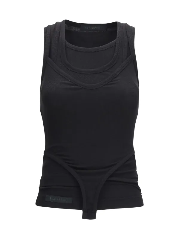 Tank Top Multi-Layer All Black made by ALAINPAUL