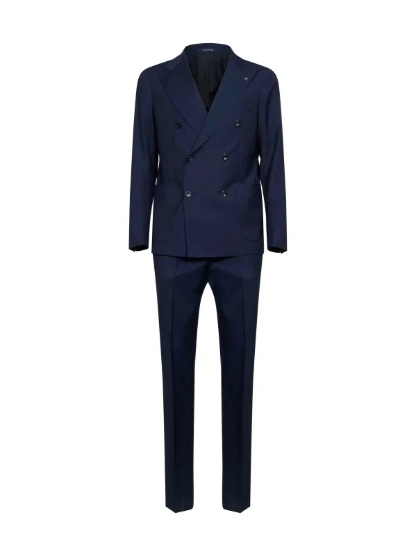 Suit Vesuvio Avio Blue Virgin Wool made by Tagliatore
