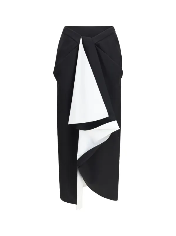 Draped Midi Skirt Double-Faced Wool & Mohair made by Givenchy