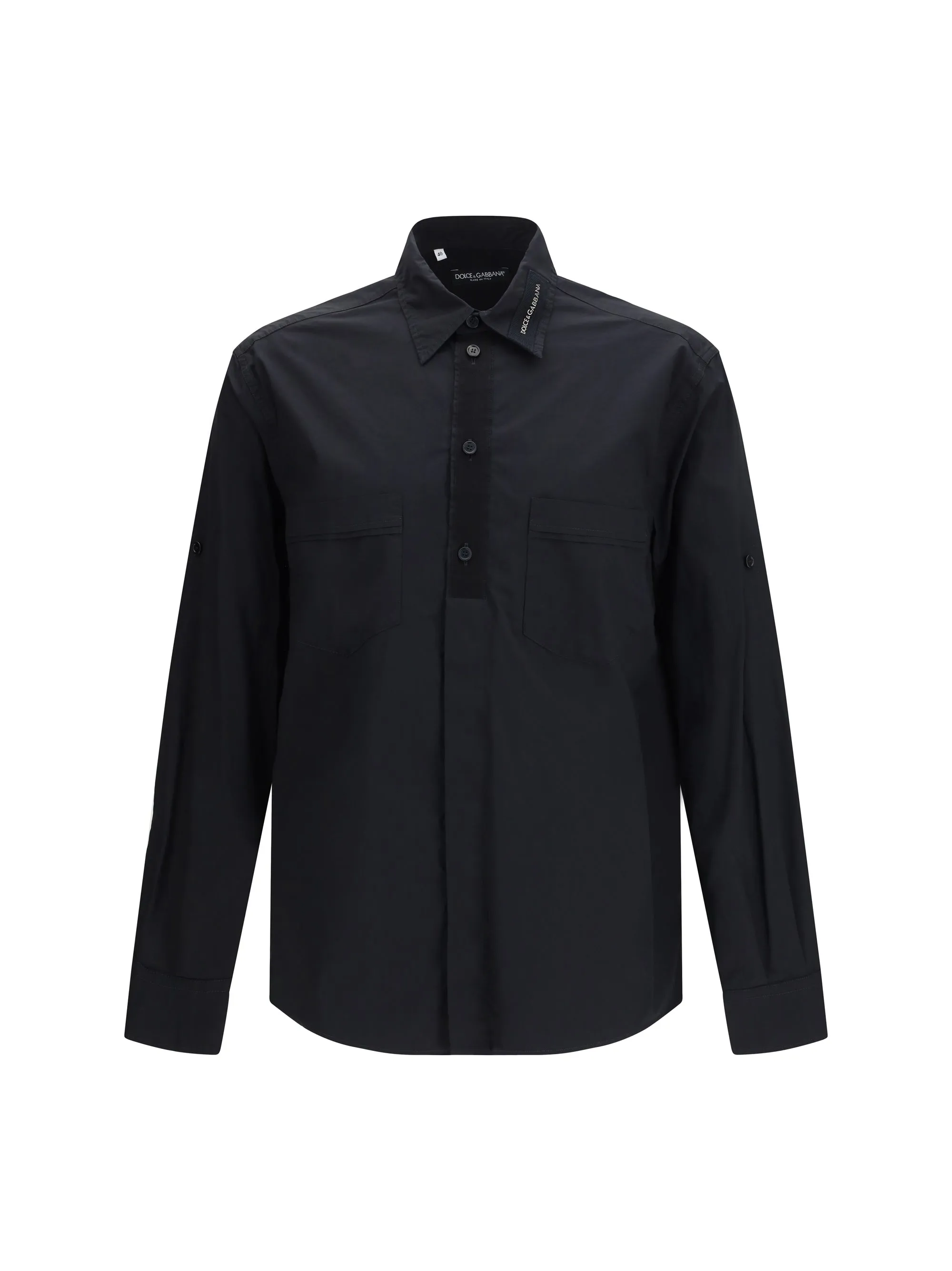 Cotton Shirt With Pockets Black sold by Zulily