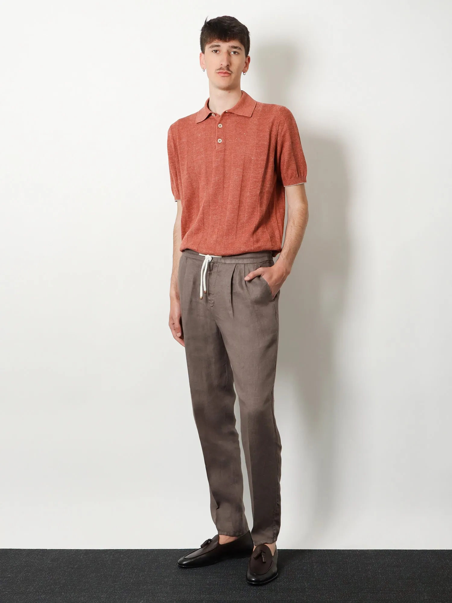 Polo Shirt Linen-Cotton Red sold by Zulily product image thumbnail 2