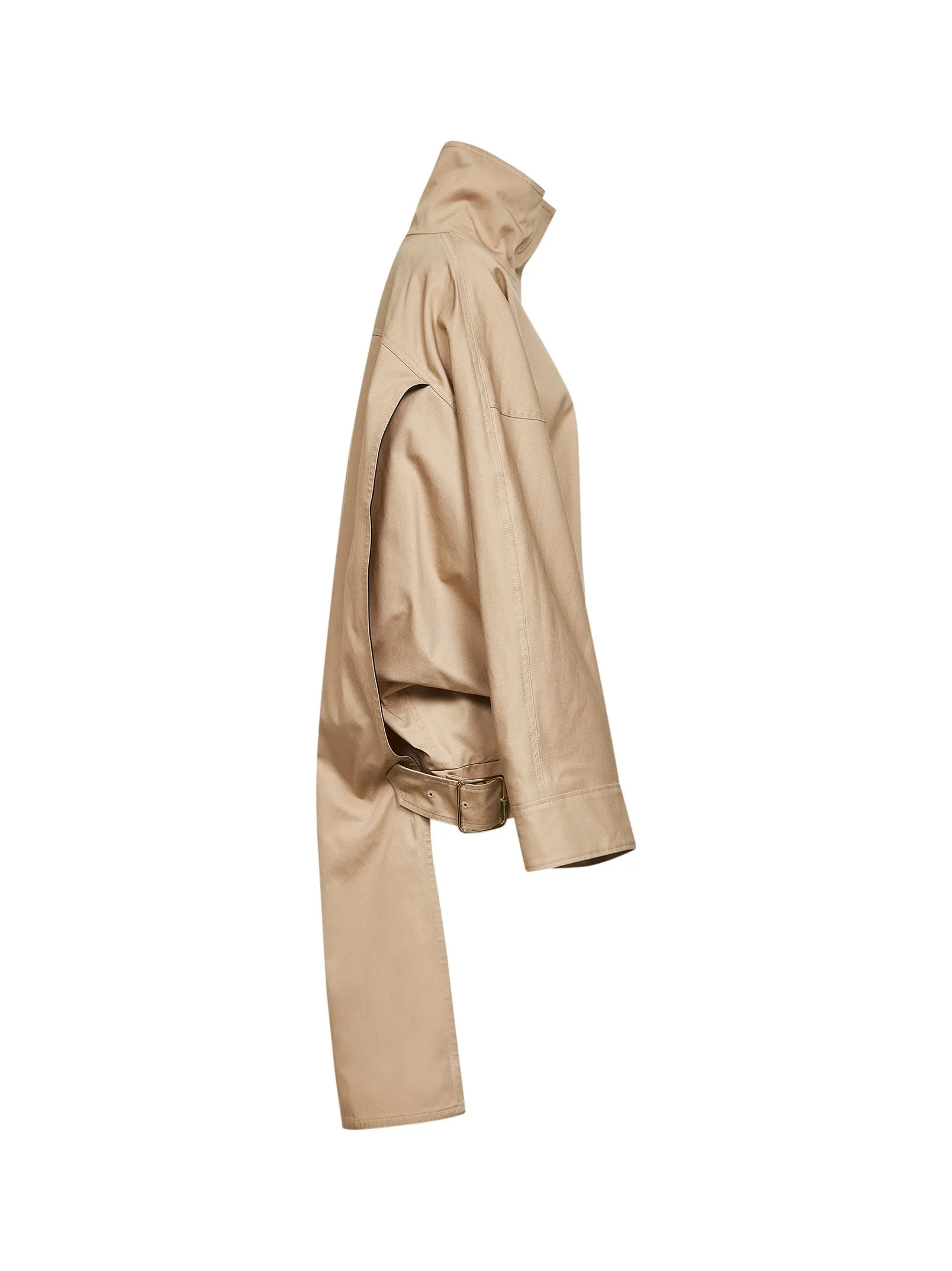 Bomber Jacket Beige Cotton sold by Zulily product image thumbnail 2