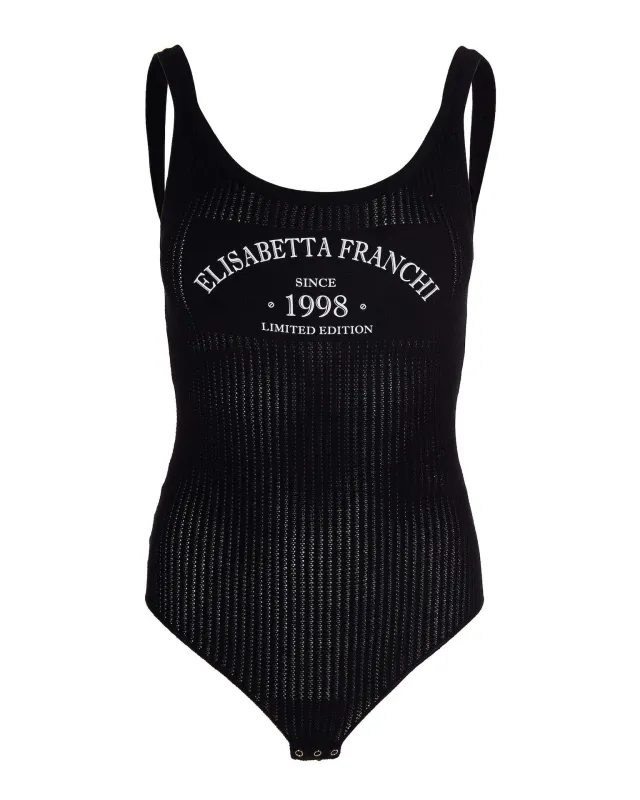 Knit Bodysuit Black made by Elisabetta Franchi