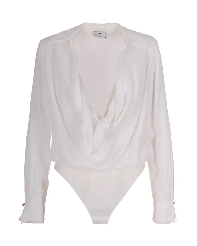 Bodysuit in Georgette Ivory made by Elisabetta Franchi