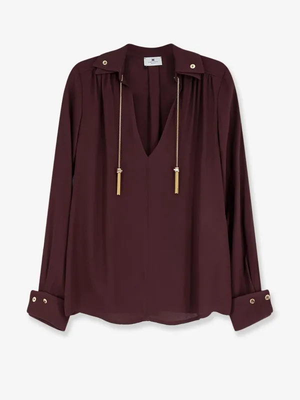 Shirt Viscose Brown made by Elisabetta Franchi