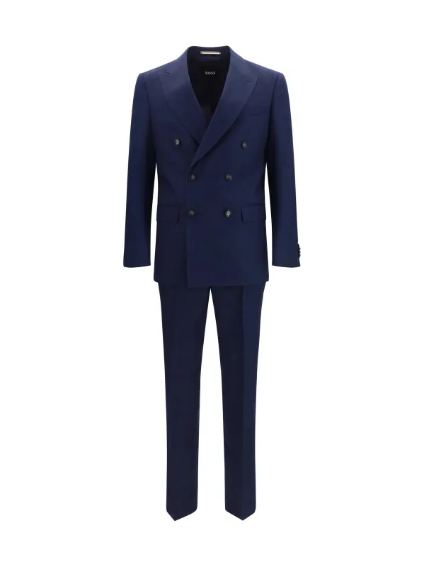 Suit Linen-Mohair Dark Blue made by Hugo Boss