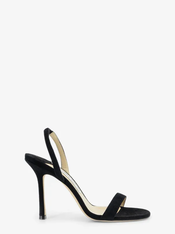 Sandals Jenn 100 Suede Black made by Jimmy Choo