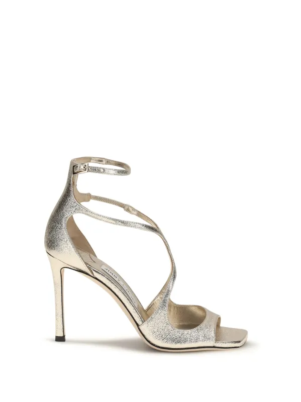 Sandals Azia Platinum Glitter made by Jimmy Choo