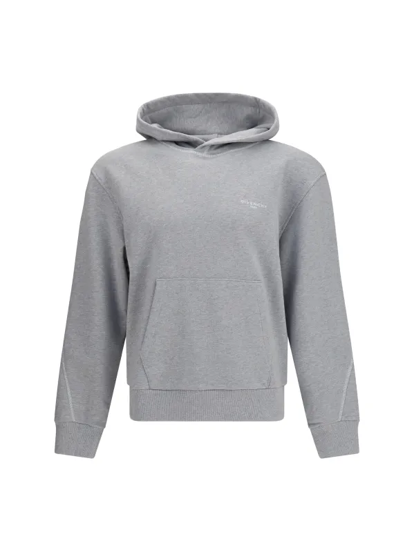 Cotton Hoodie Light Grey Melange made by Givenchy