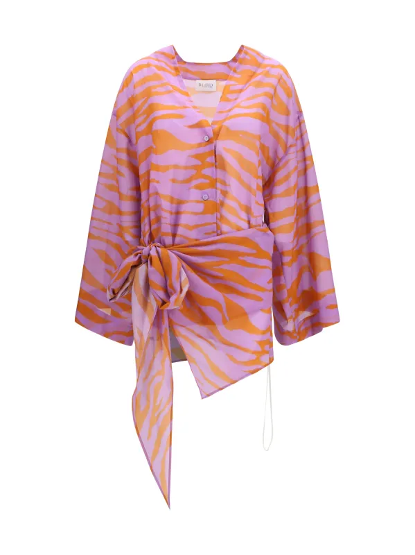 Mini Dress Orange/Purple made by The Attico