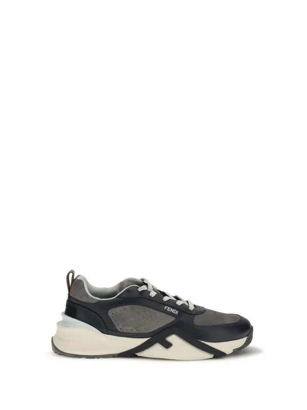 Trainers Calf Leather Blueberry/Ash/Mint made by Fendi