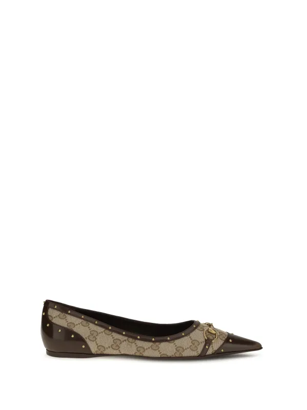 Ballet Flats Savoy Gold Trim made by Gucci