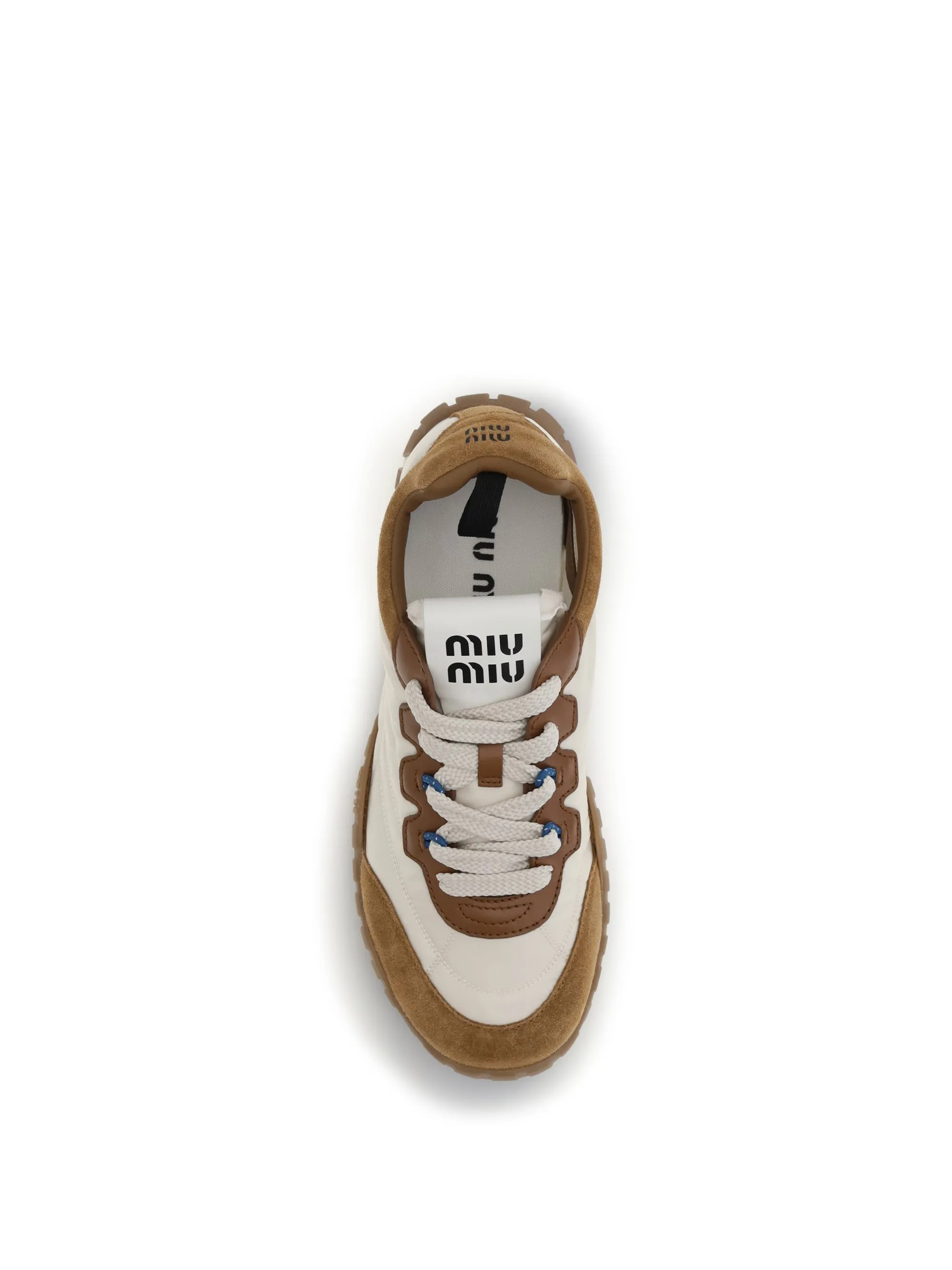 Fabric and Suede Sneakers Ivory/Caramel sold by Zulily product image thumbnail 2