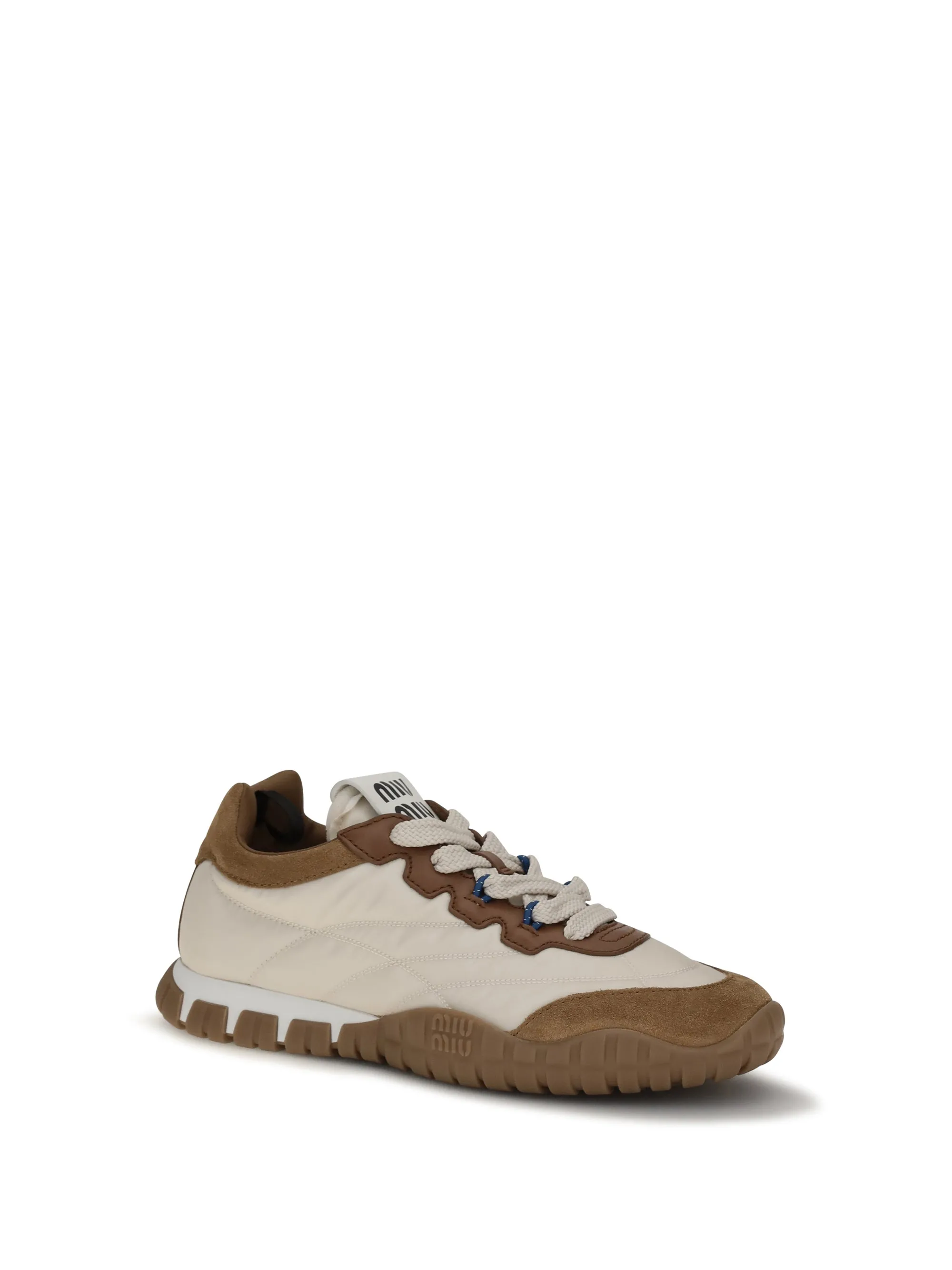 Fabric and Suede Sneakers Ivory/Caramel sold by Zulily product image thumbnail 4