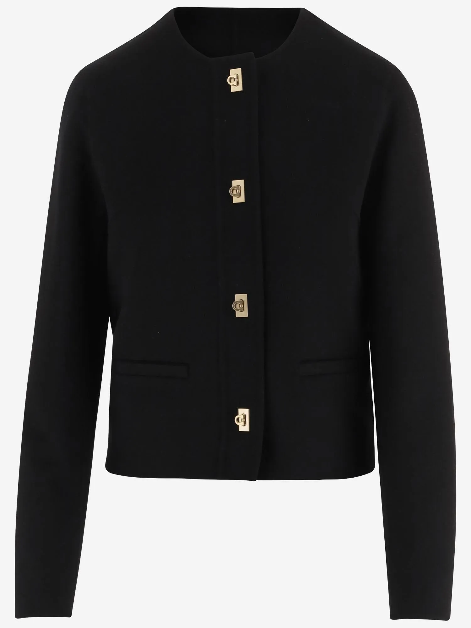 Wool and Cashmere Jacket, Gold Buttons sold by Zulily