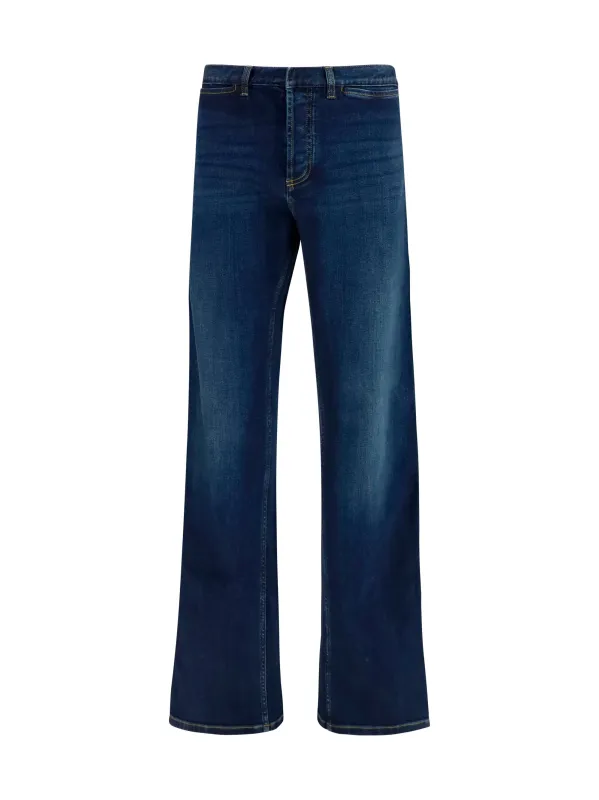 Jeans With Web Stripe - Blue made by Gucci