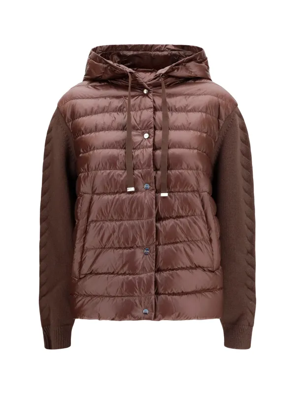 Down Jacket With Wool Sleeves made by Herno