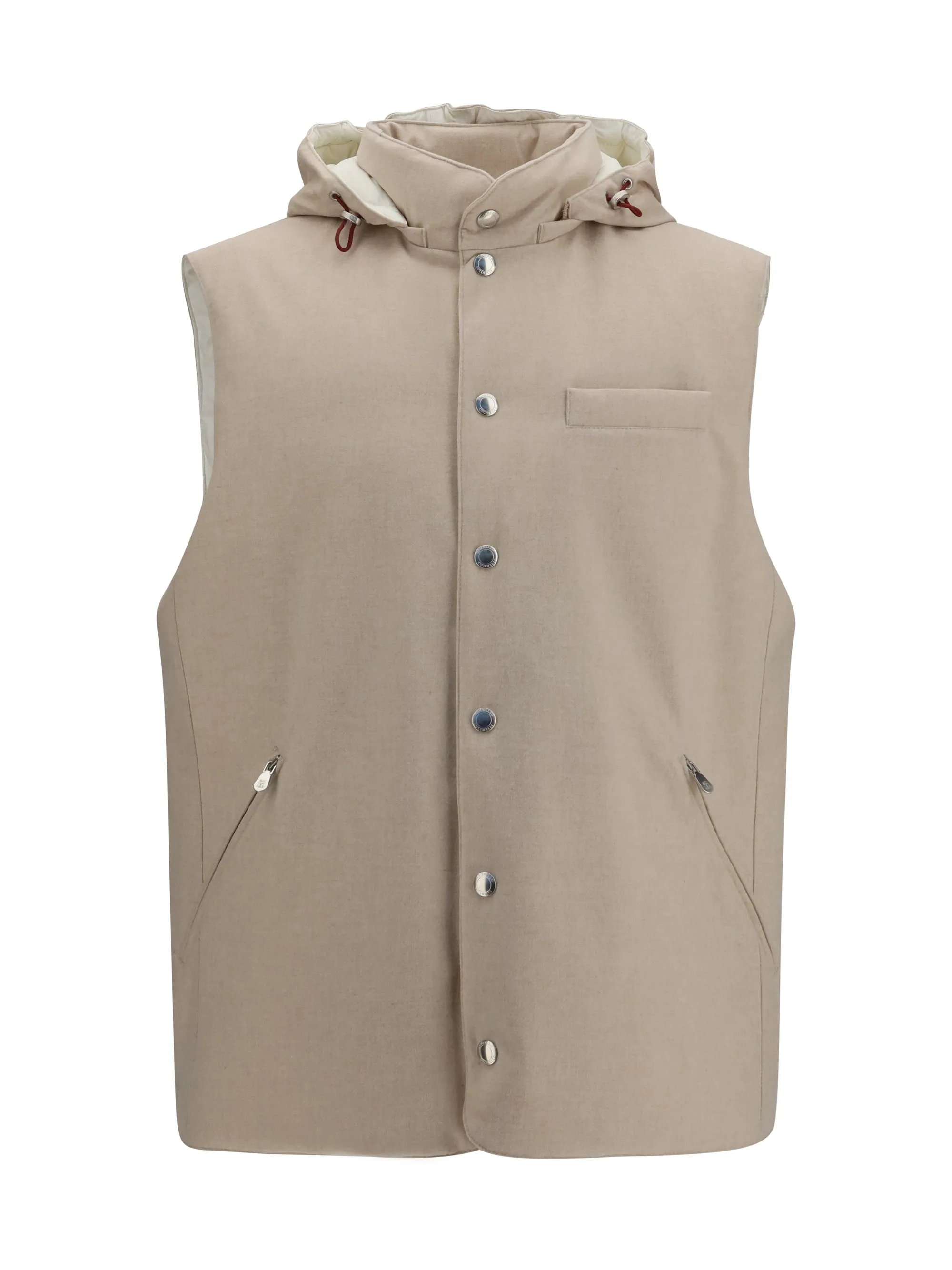 Wool Down Vest Sand/Panama sold by Zulily