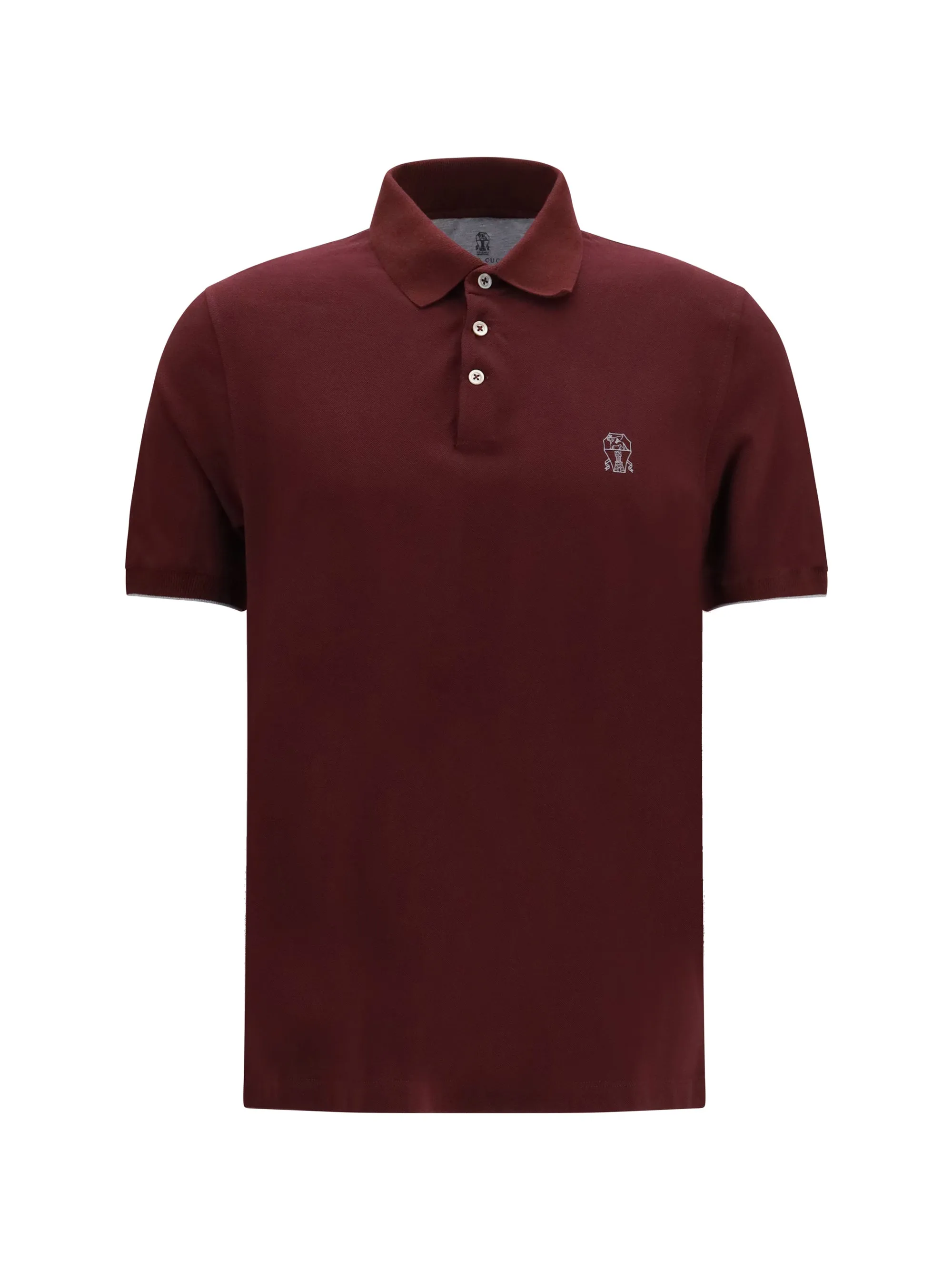 Polo Shirt Burgundy/Grey sold by Zulily