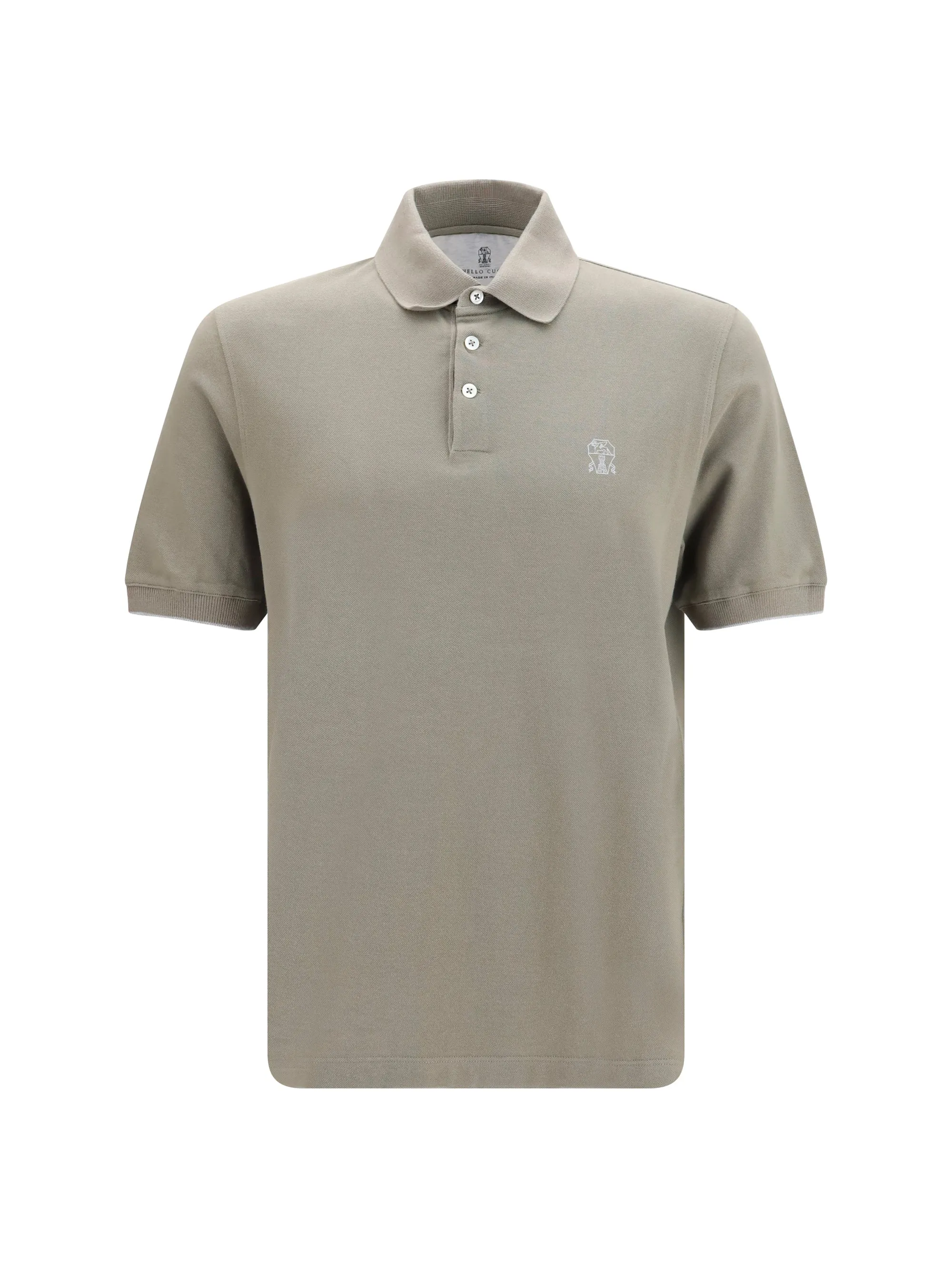 Polo Shirt Cotton Khaki/Grey sold by Zulily