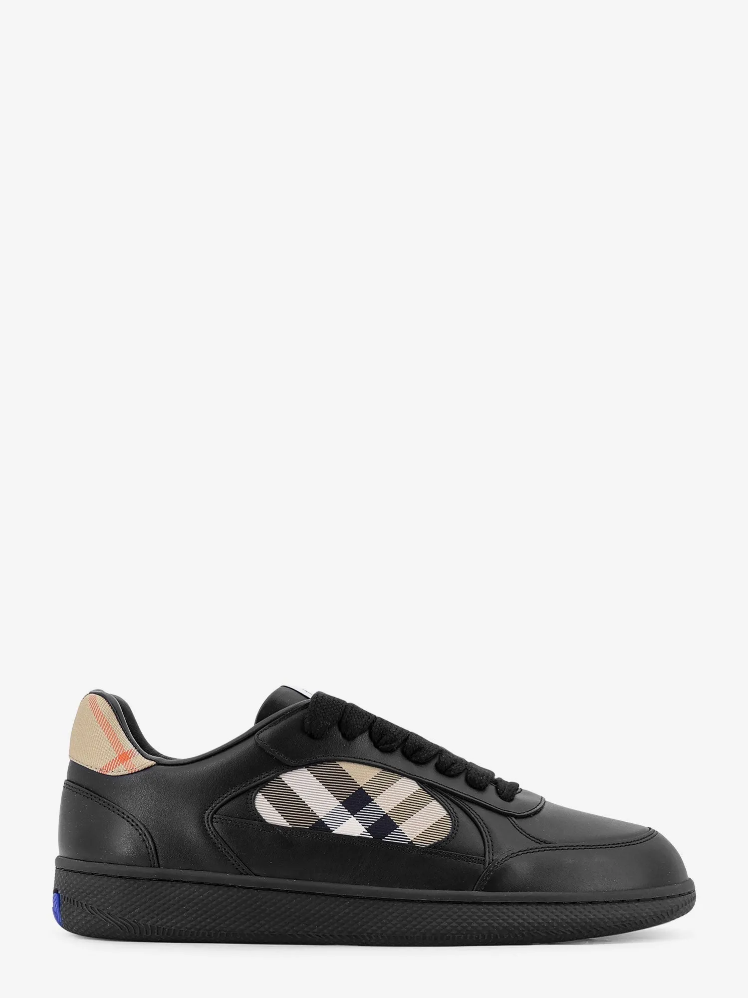 Leather Sneakers With Check Inserts sold by Zulily