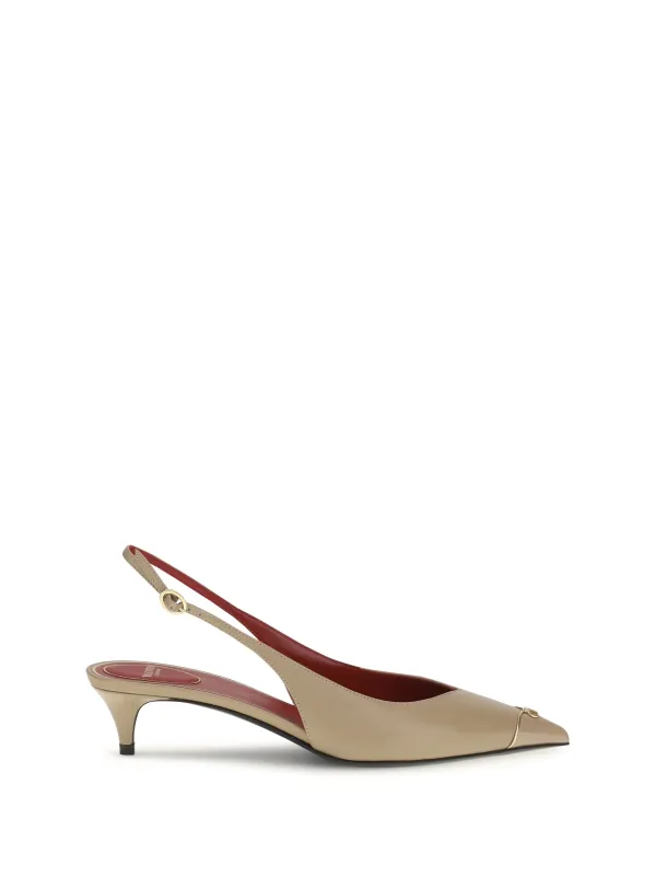 Pumps VLogo Signature Kitten-Heel Camel made by Valentino Garavani
