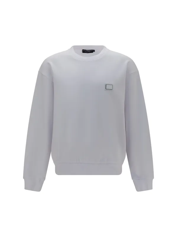 Sweatshirt Cotton Optical White made by Dolce & Gabanna
