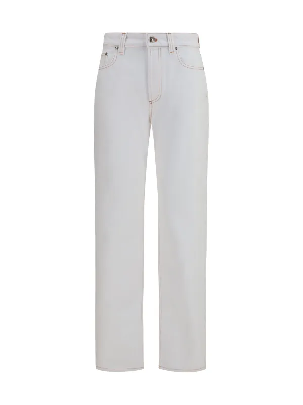 High-Waisted Jeans Optical White made by Versace