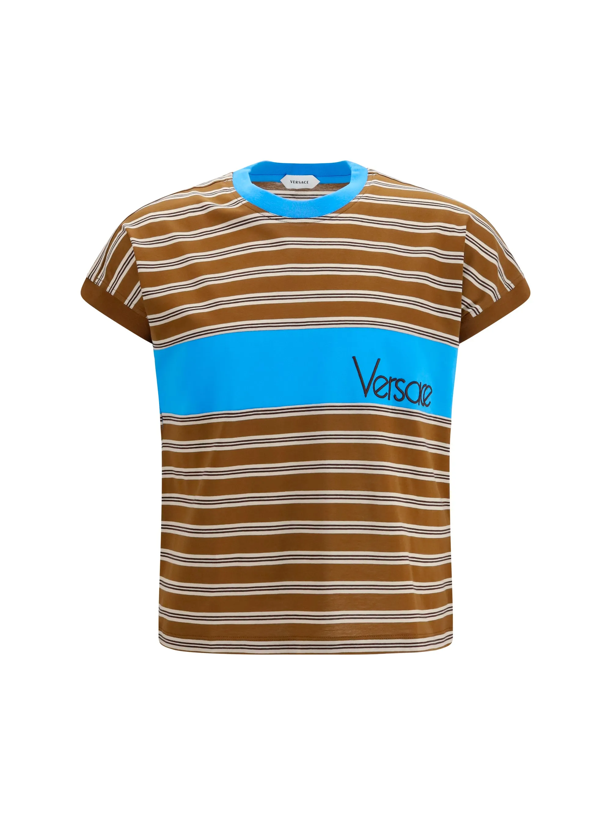 Cotton T-Shirt Striped Chestnut/Beige/Chocolate sold by Zulily