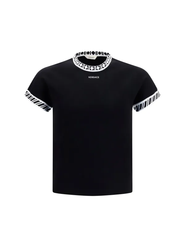 Knit T-Shirt Black made by Versace