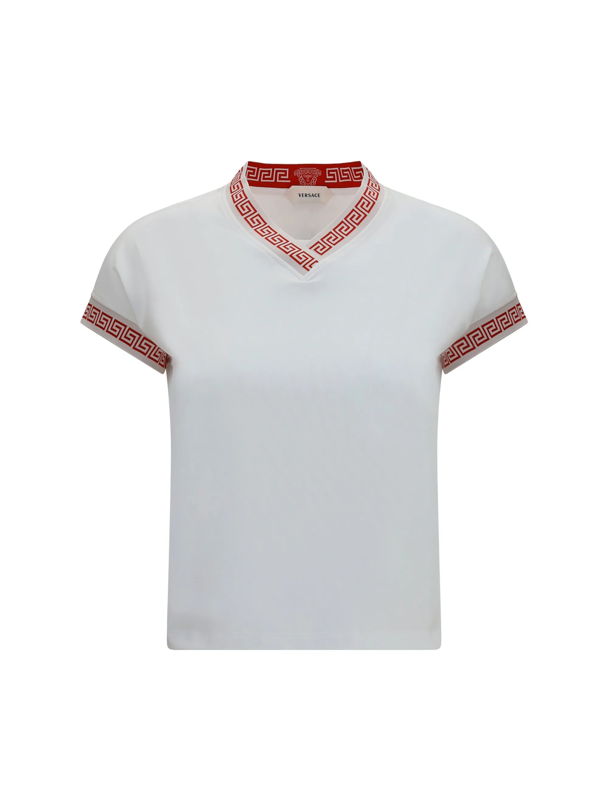 T-Shirt Greca V-Neck Optical White sold by Zulily