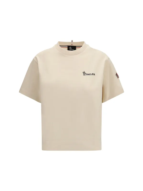 Cotton T-Shirt Natural made by Moncler
