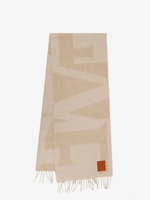 Cashmere Scarf Beige made by Loewe