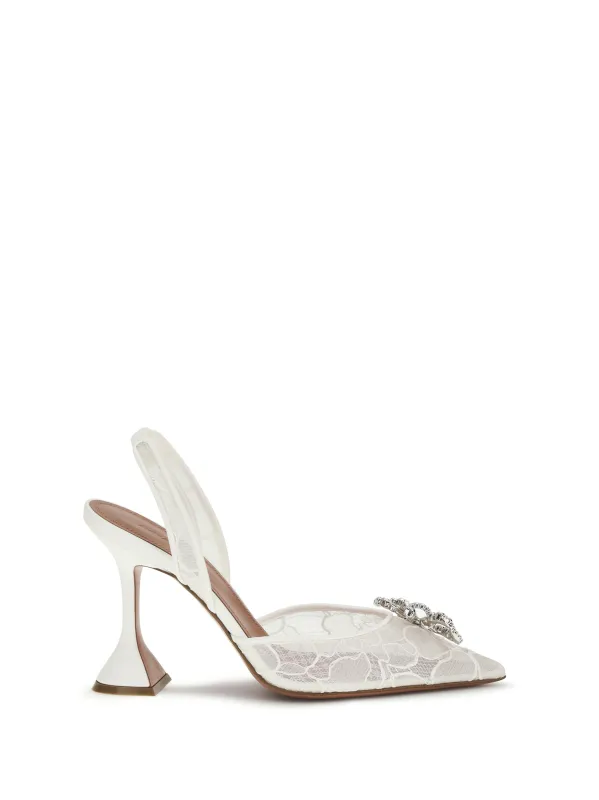 Slingback Sandals Rosie Ivory made by Amina Muaddi