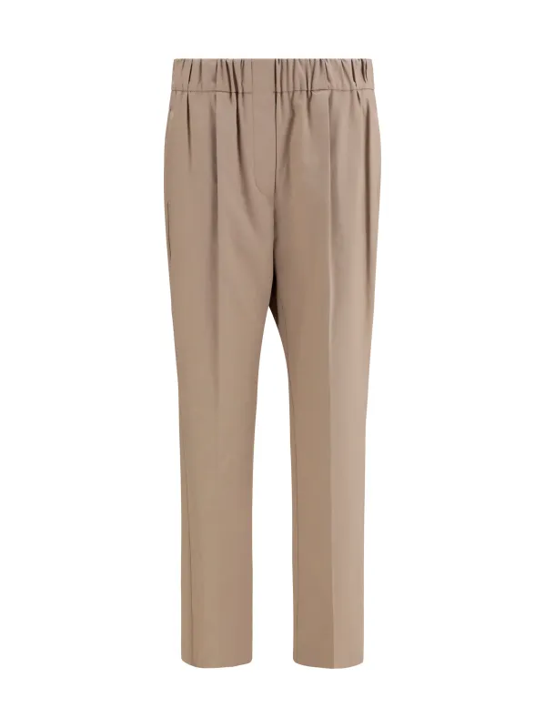 Cotton Trousers Bleeker Beige made by Brunello Cucinelli