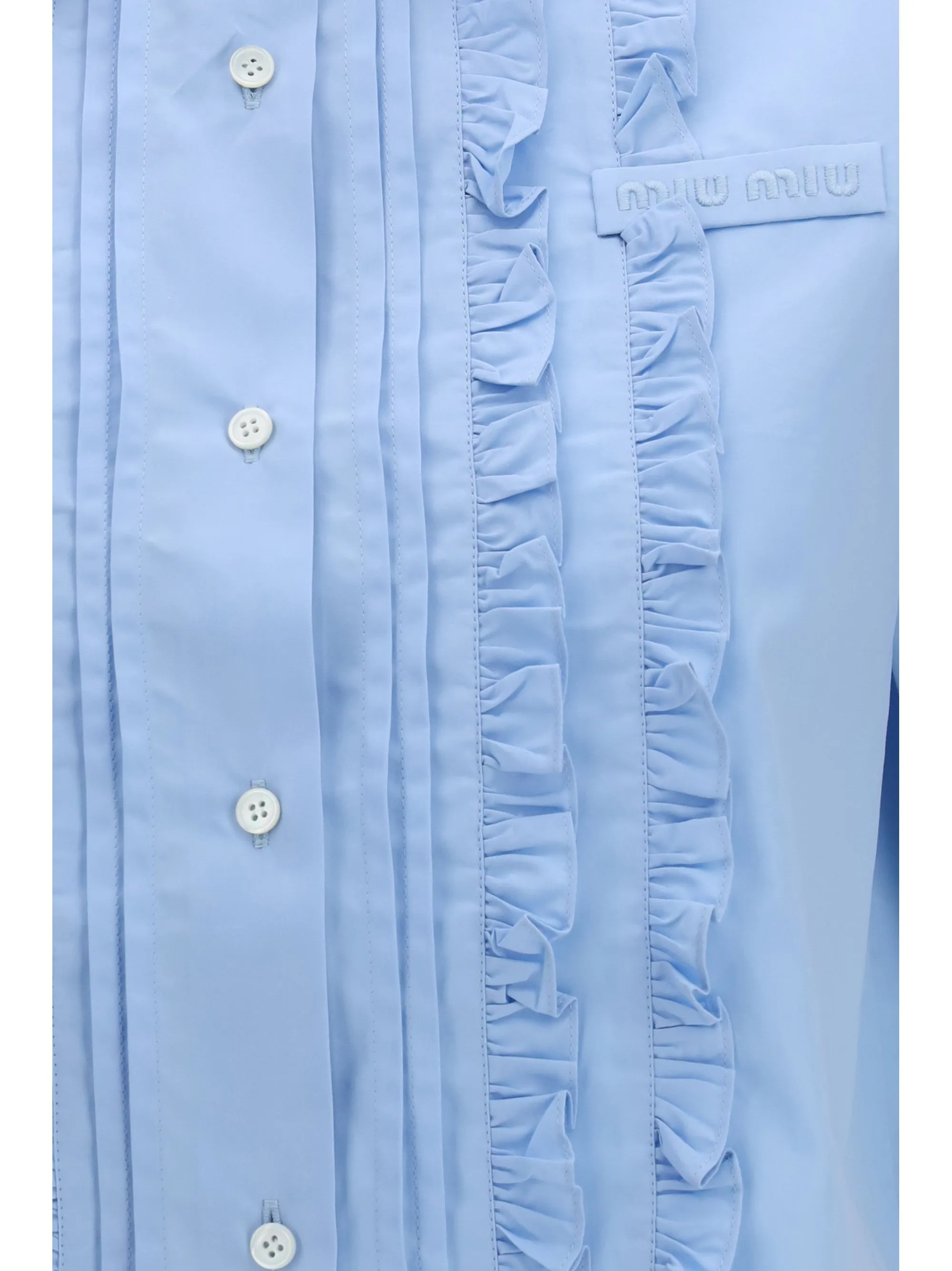 Shirt Poplin Ruffle Light Blue sold by Zulily product image thumbnail 2
