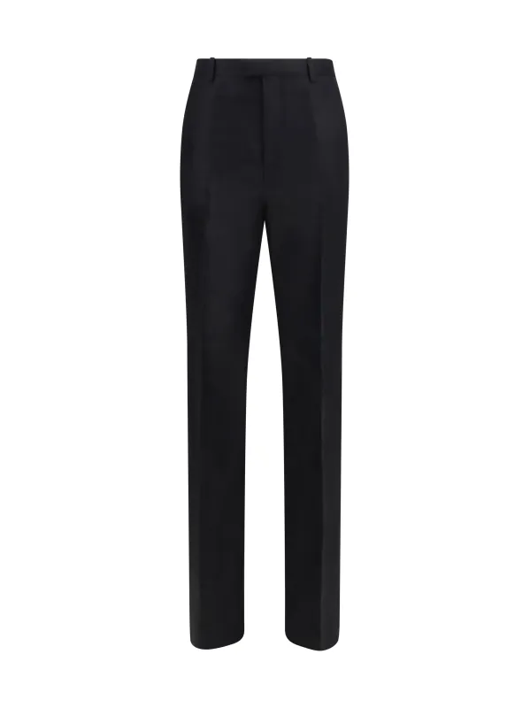 Pants Silk Faille Black made by Gucci