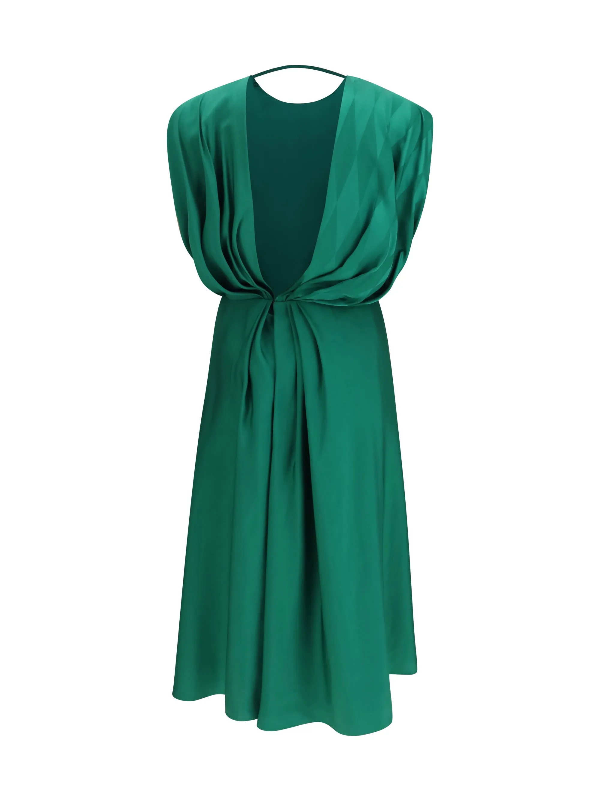 Midi Silk Dress With Twist Detail, Emerald sold by Zulily product image thumbnail 2