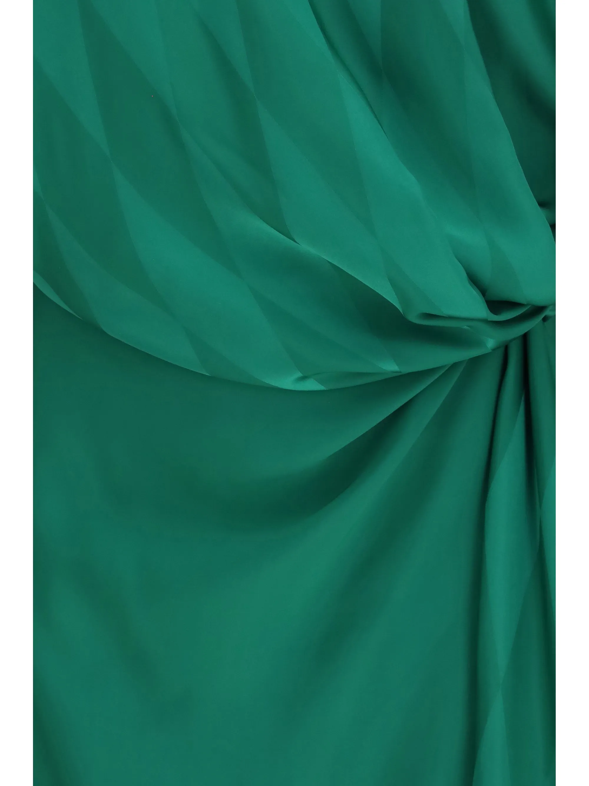 Midi Silk Dress With Twist Detail, Emerald sold by Zulily product image thumbnail 3