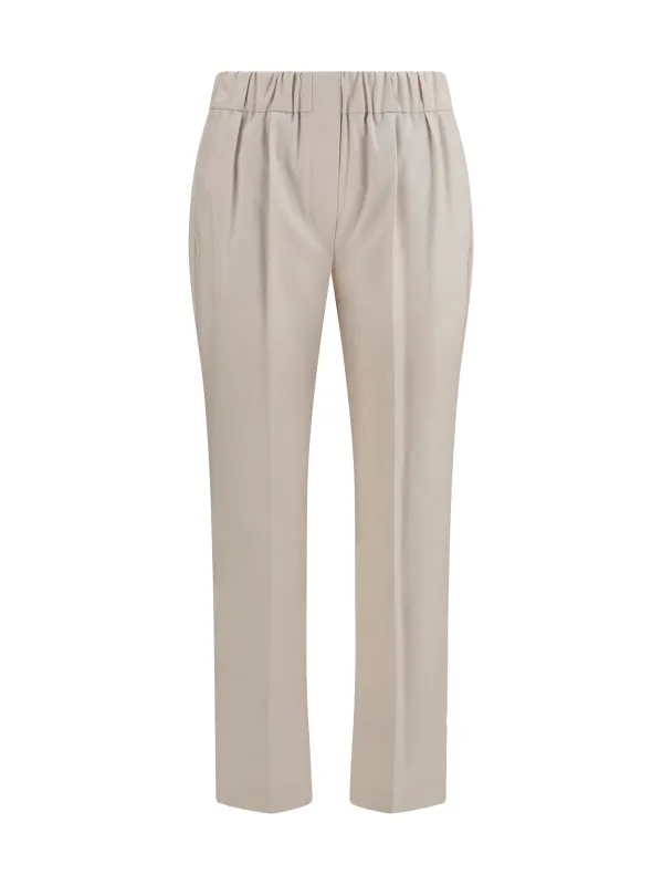Cotton Pants Oat Grain made by Brunello Cucinelli