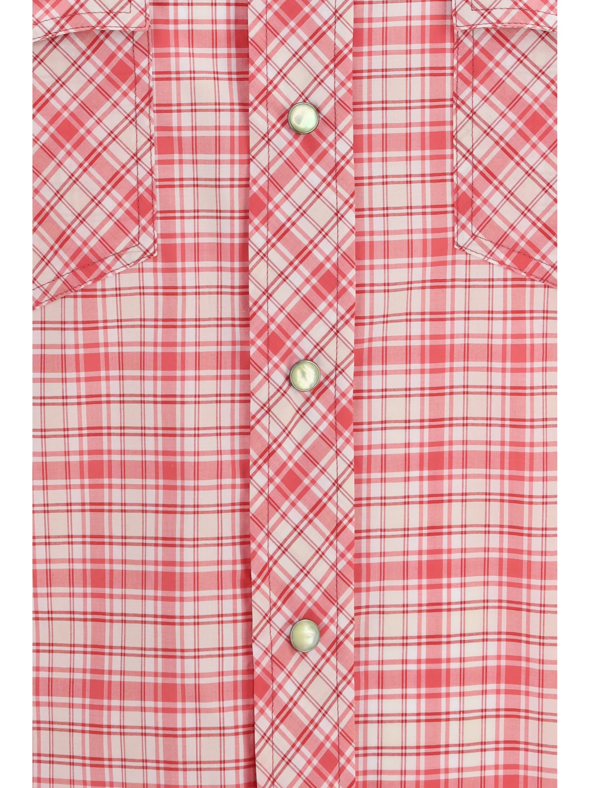 Shirt Slim Checked Cotton Poplin Red/White/Cyclamen sold by Zulily product image thumbnail 3