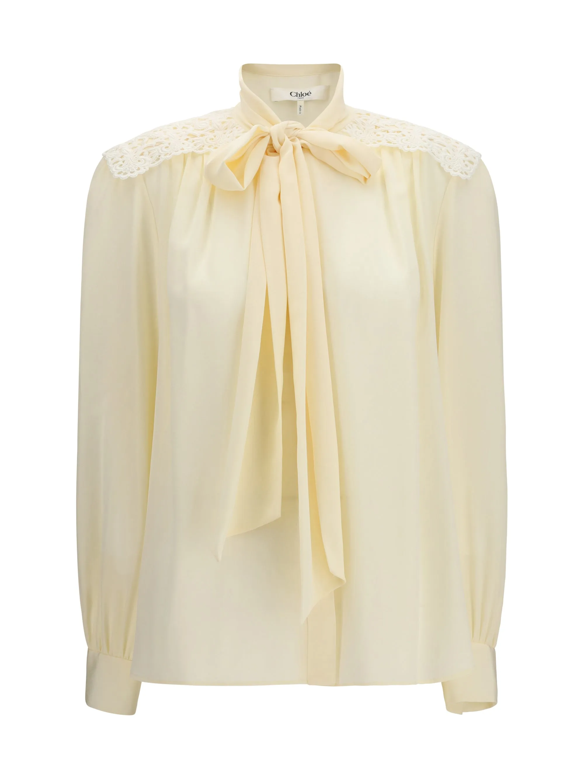Blouse With Embroidered Shoulders, Pristine White sold by Zulily