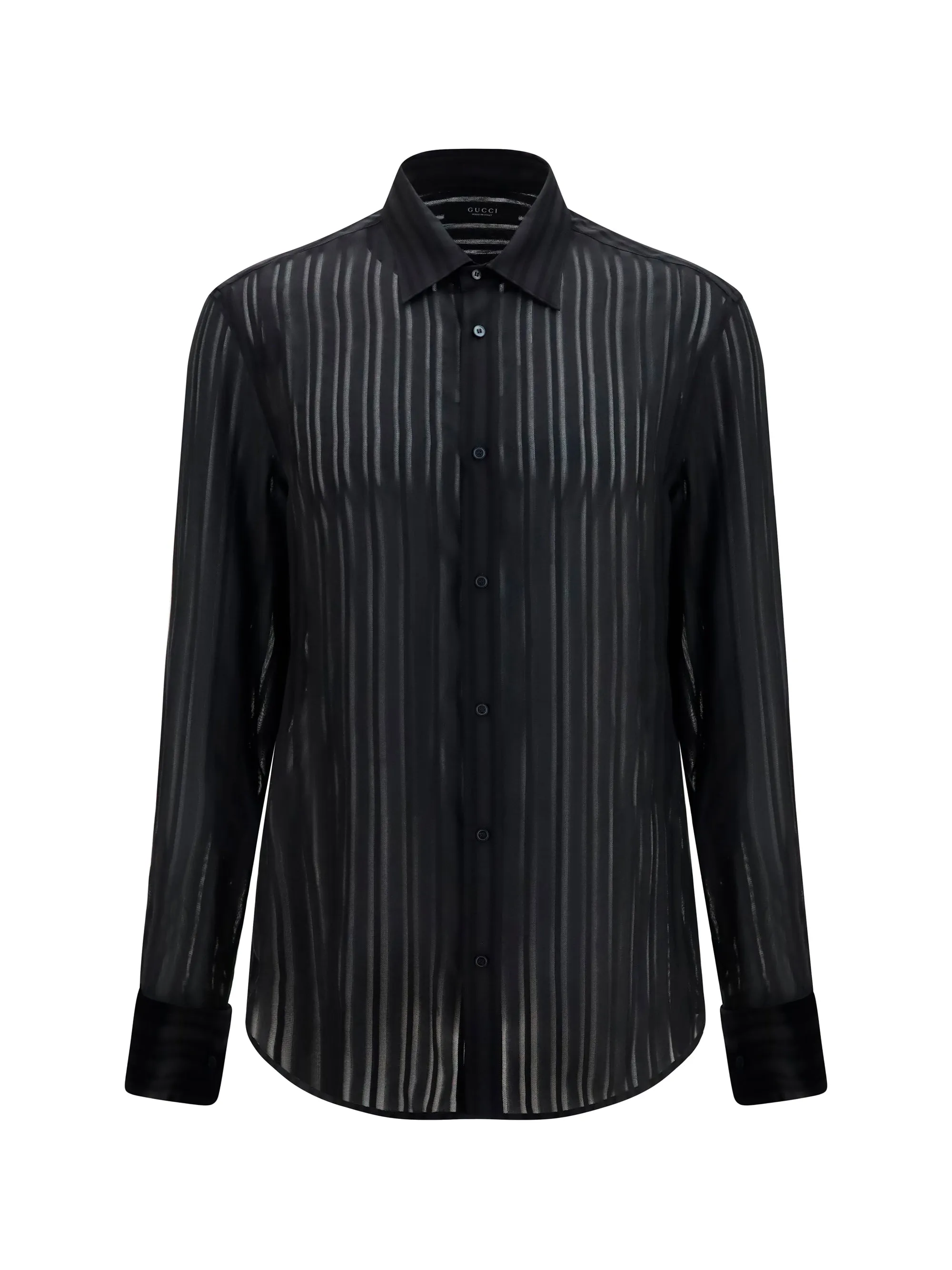 Shirt Striped Silk Gauze Black sold by Zulily