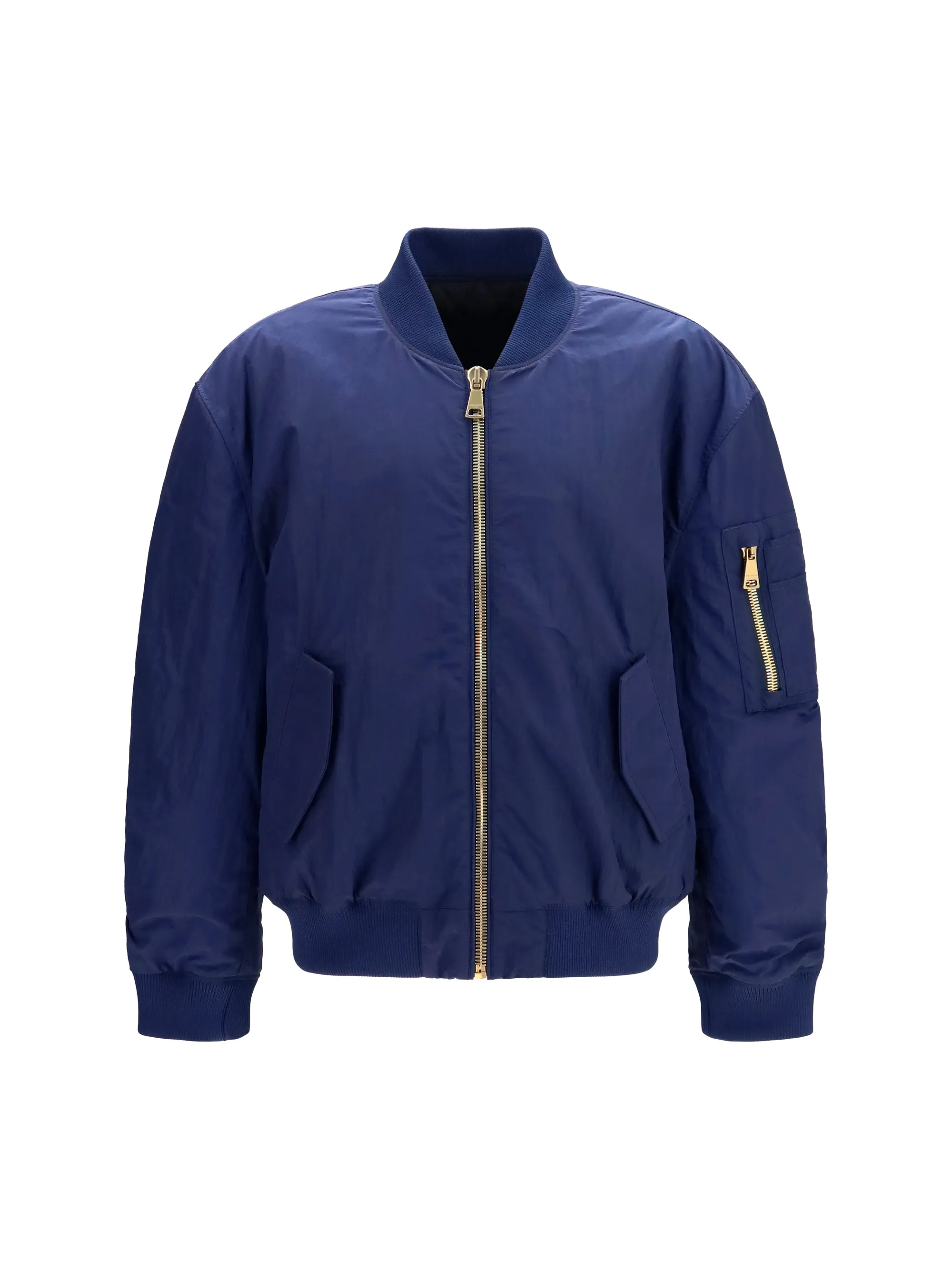 Nylon Bomber Jacket With Embroidered Back sold by Zulily