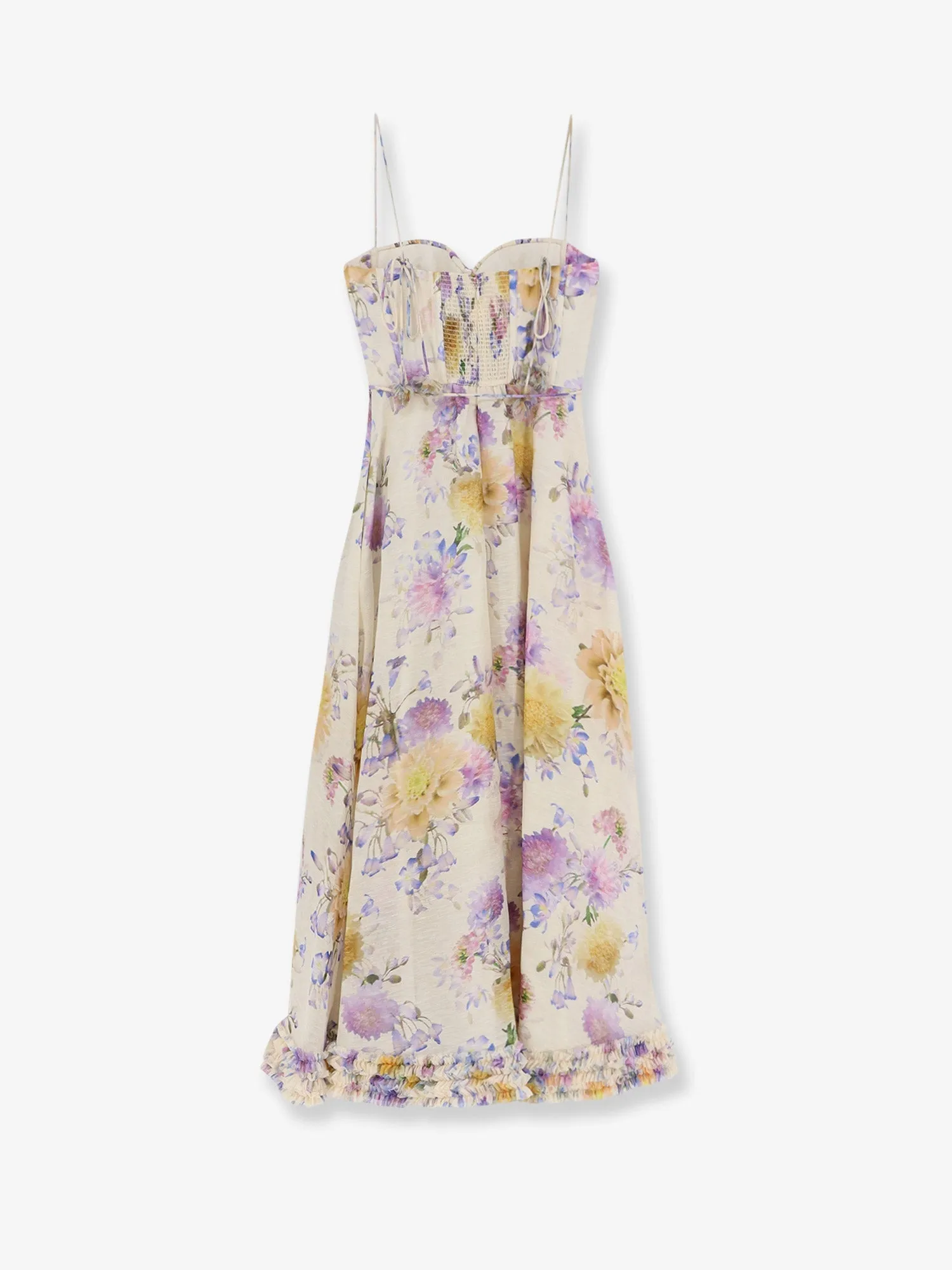 Dress Luna Silk-Linen Midi Beige sold by Zulily product image thumbnail 2